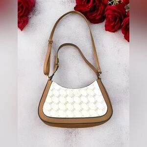 Nicole Miller New York Crossbody Purse White Handbag Classic Logo 90s Style